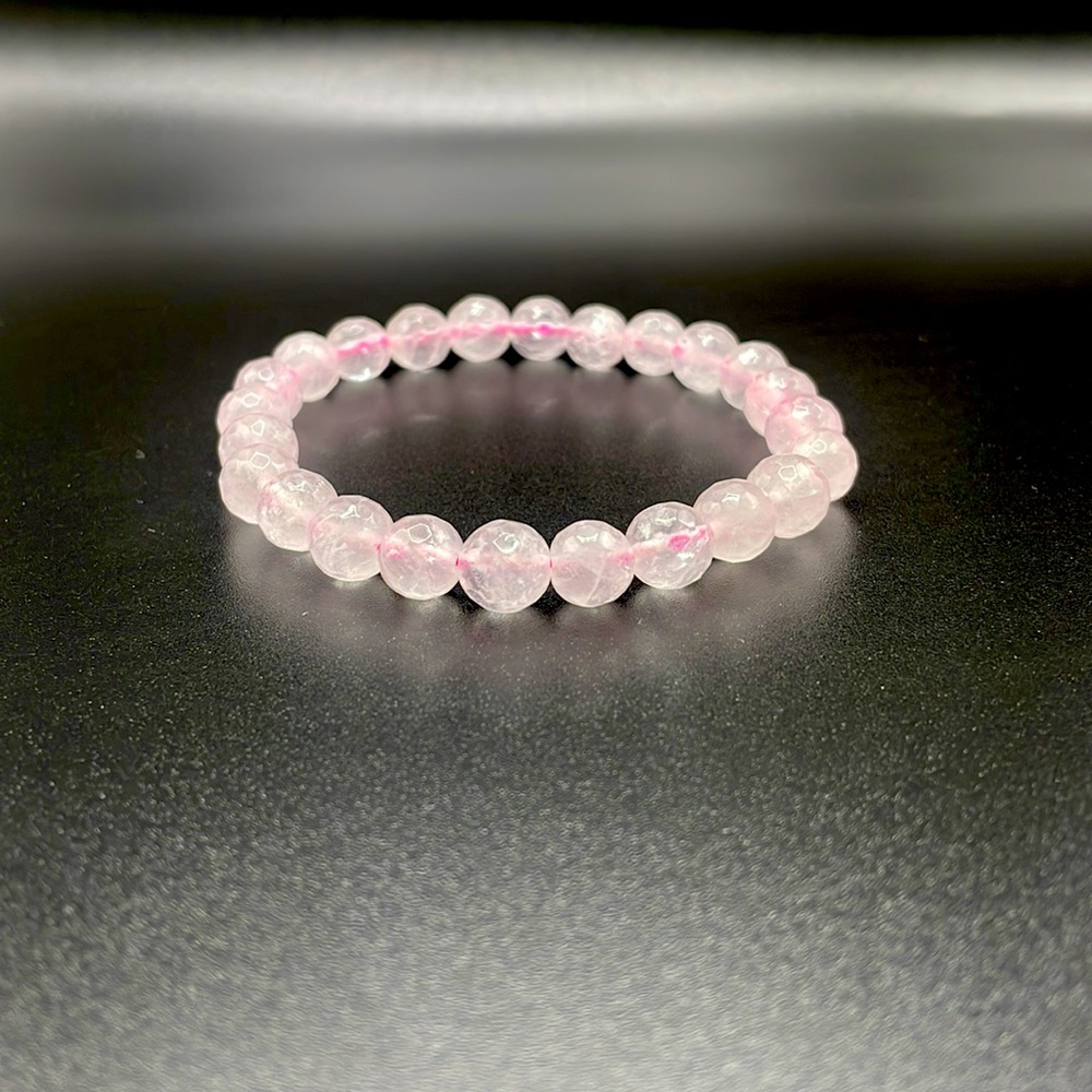 Rose quartz (faceted ) bracelet